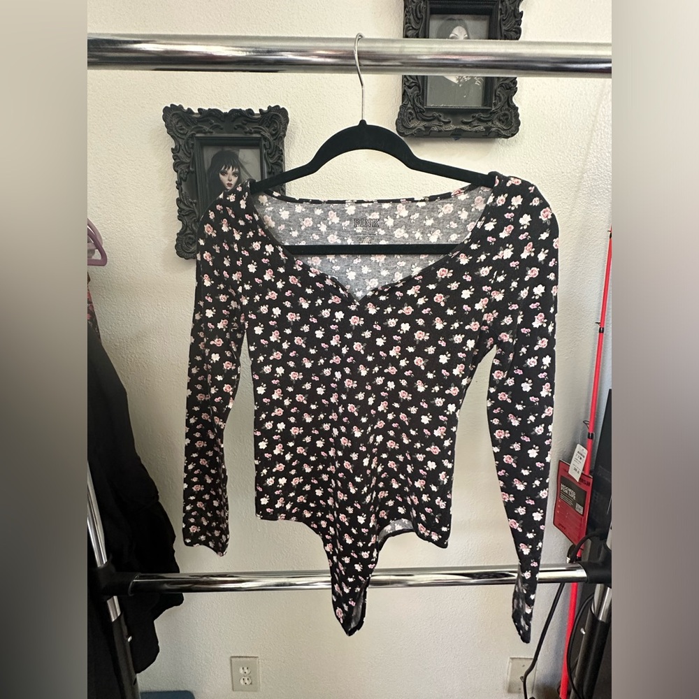 PINK Floral Bodysuit
